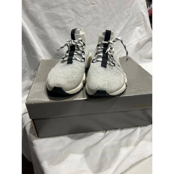 Pre-Owned In Box Balenciaga Speed Trainer Gray Men Size 9 Sock Sneakers Lace Up - Picture 2 of 9